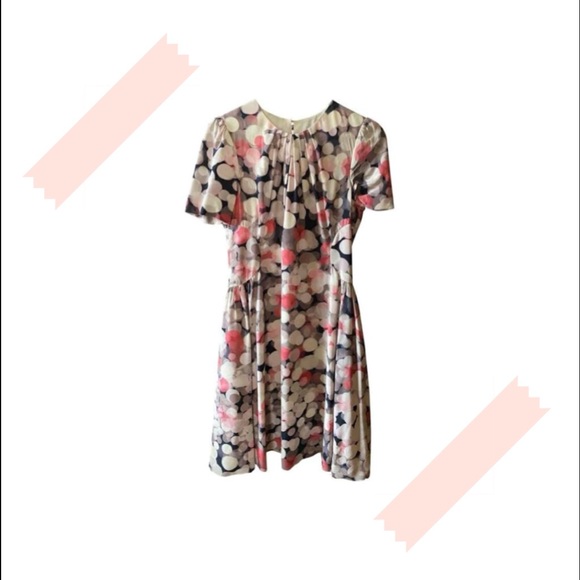 Kate Spade Multi-Color Pink Bubble Dot Silk Dress - Picture 1 of 5